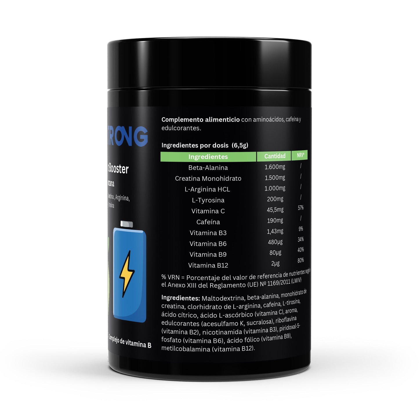 Pre-Entreno Booster Manzana • PUMP • Energía + Focus