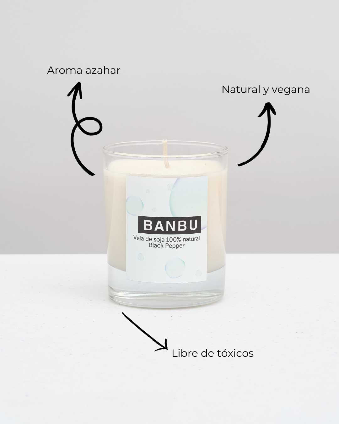 Vela de Soja Natural Aroma Black Pepper