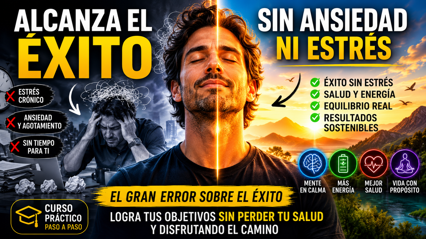 Alcanza el Éxito Sin Ansiedad ni Estrés | Curso para Lograr Resultados sin Perder tu Salud
