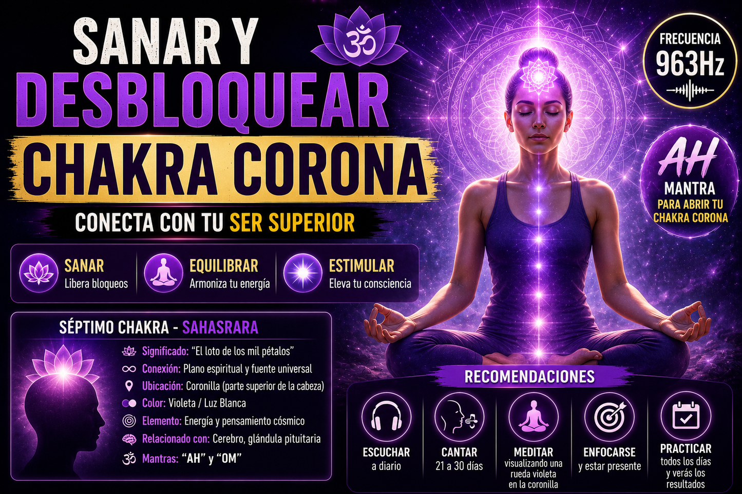 SANAR Y DESBLOQUEAR CHAKRA CORONA