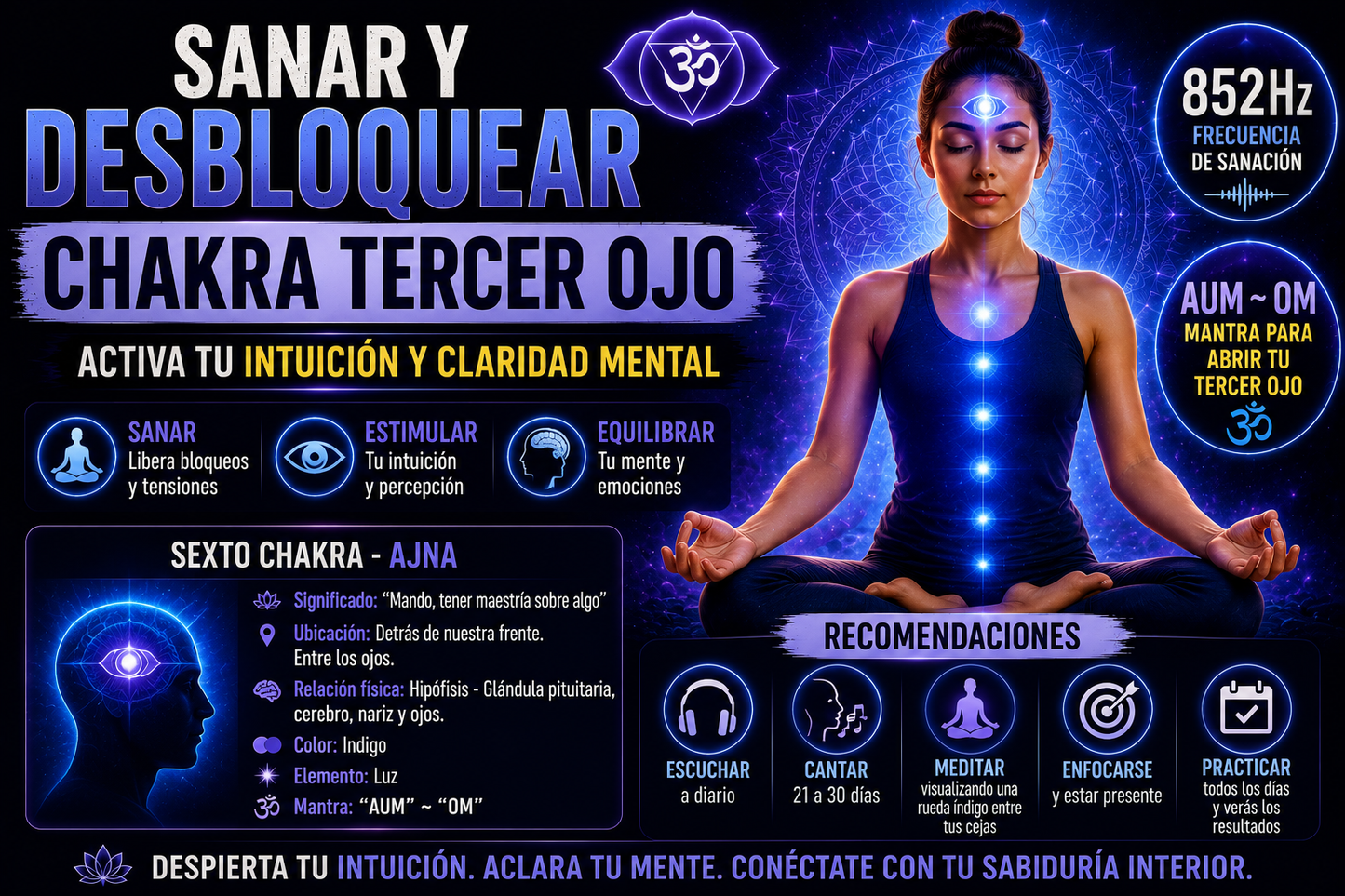 SANAR Y DESBLOQUEAR CHAKRA TERCER OJO