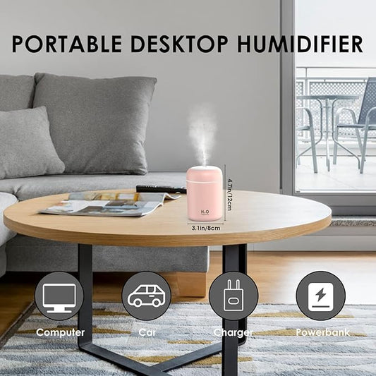 Humidificador LED rosa