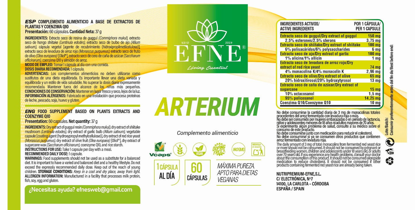 ARTERIUM EFNE – Fórmula para la circulación y el bienestar cardiovascular