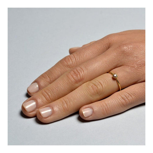 Anillo 'Alexandra' de Granate - Baño de Oro 18k