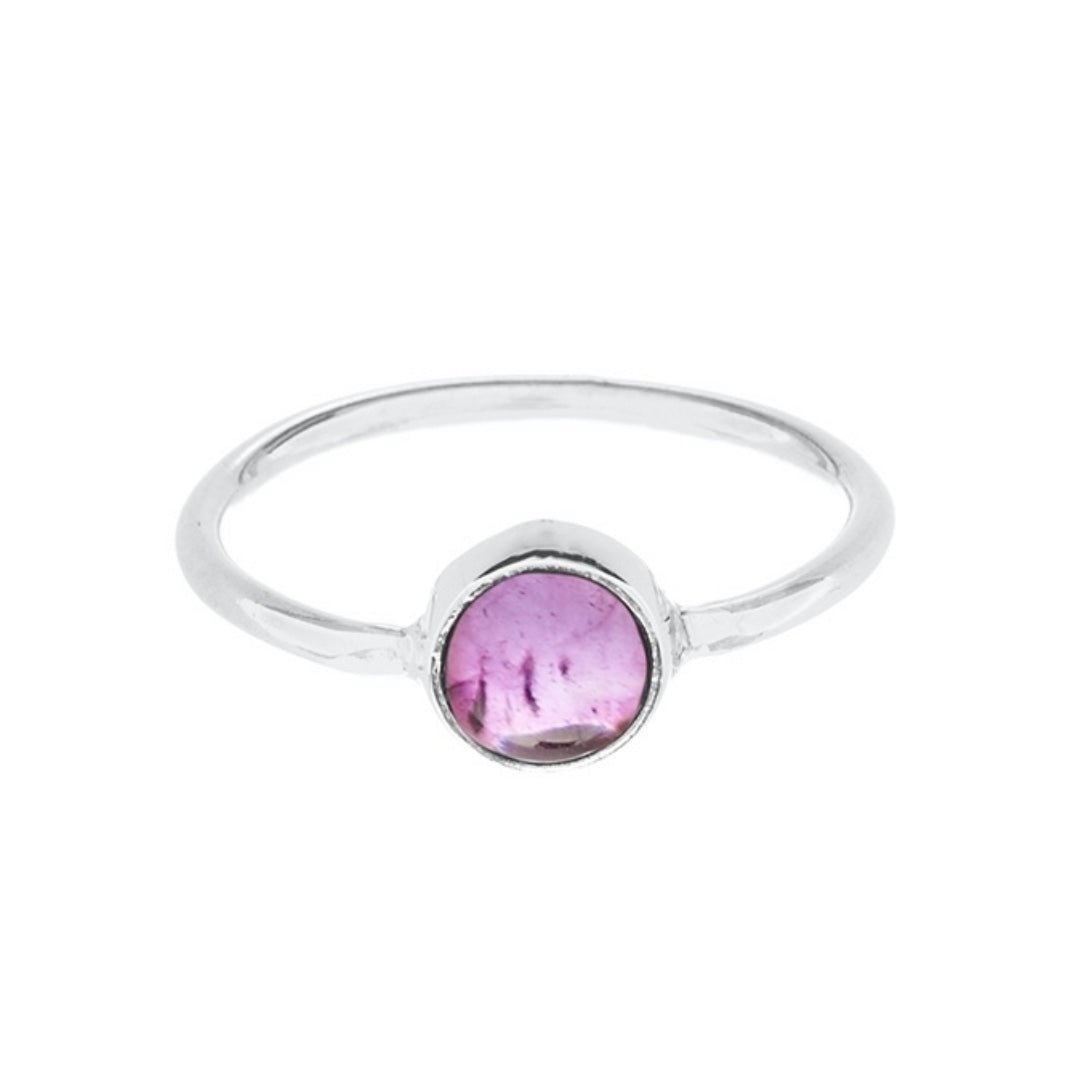 Anillo 'Juno' de Amatista - Plata de Ley