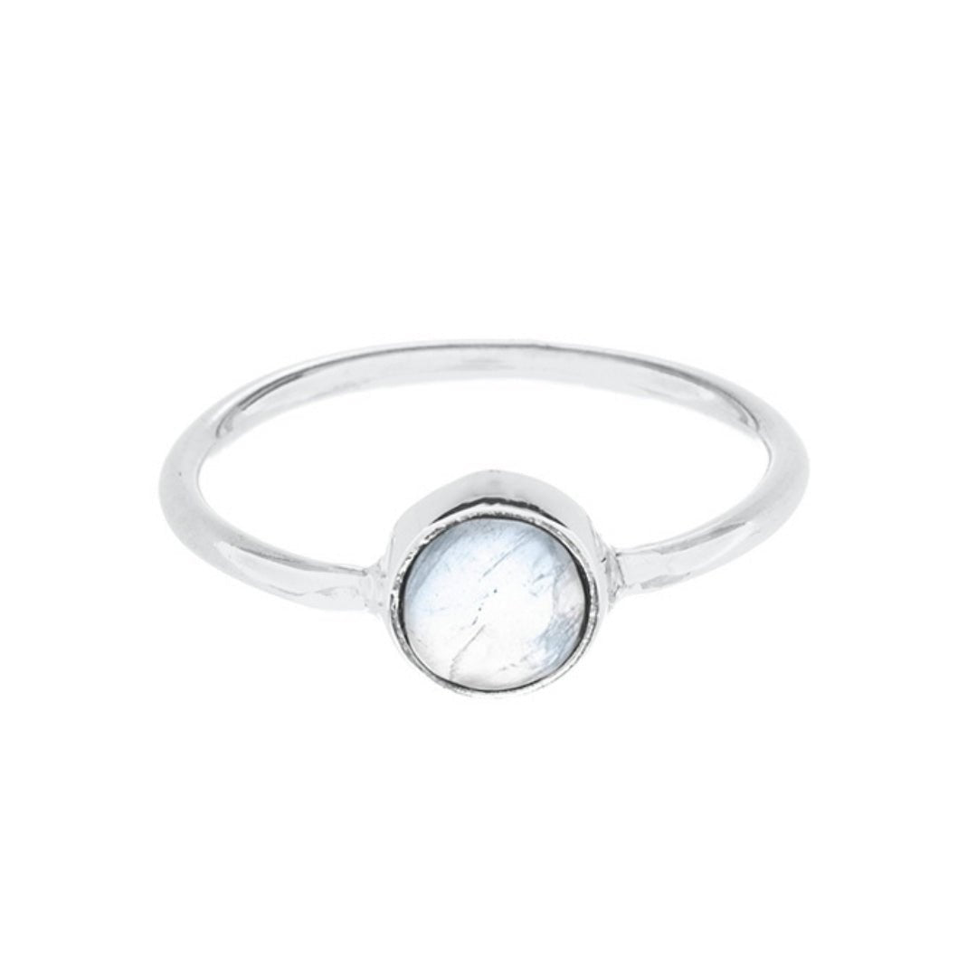 Anillo 'Juno' de Piedra de Luna - Plata de Ley