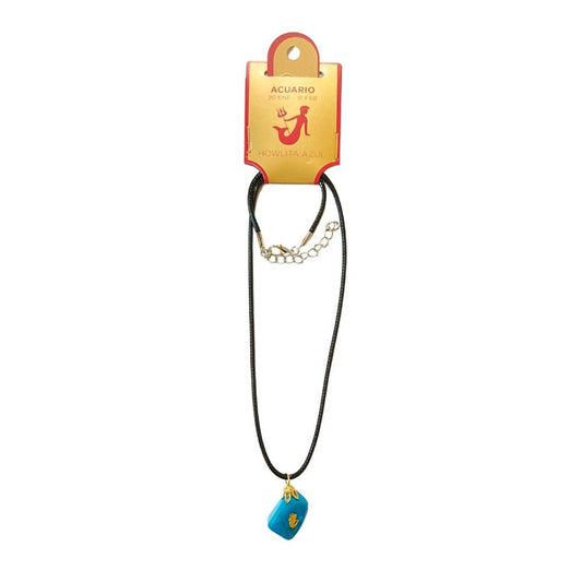 Colgante Acuario - Howlita Azul