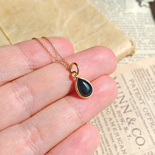 Colgante 'Aurora' Ónix S925 & Baño de Oro 18K