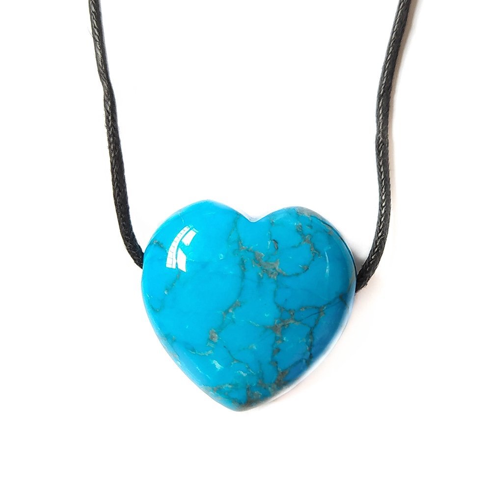 Colgante Corazón de Howlita Azul - Sensaido