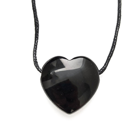 Colgante Corazón de Ónix con cordón