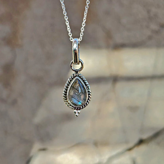 Colgante 'Dewi' Labradorita y Plata de Ley 925