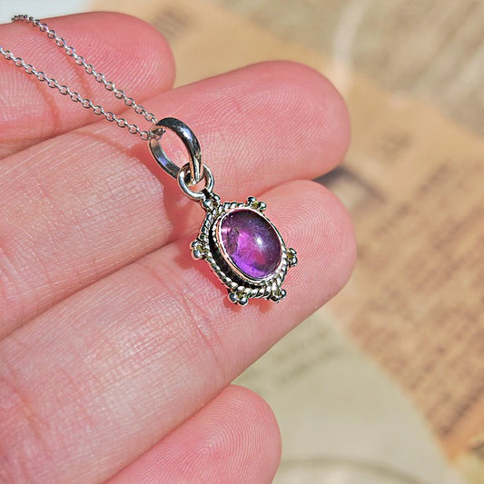 Colgante 'Nammu ' Amatista y Plata de Ley 925