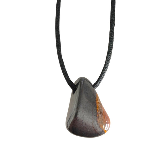 Colgante rodado agujereado de Ojo de Hierro