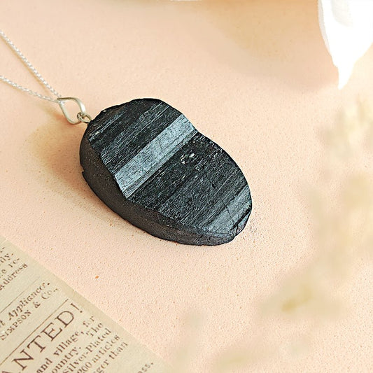 Colgante Turmalina Chorlo y Baño de Plata