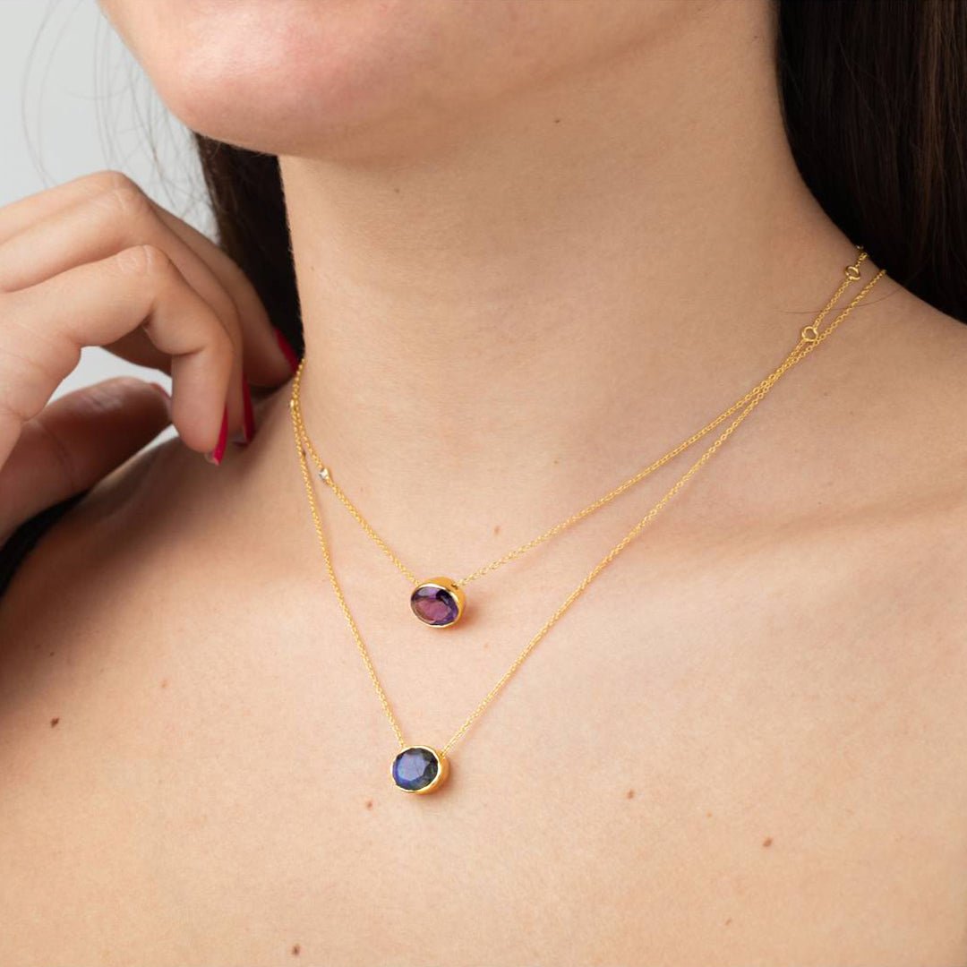 Collar Essentia Piedra de Luna - Baño de Oro 18K