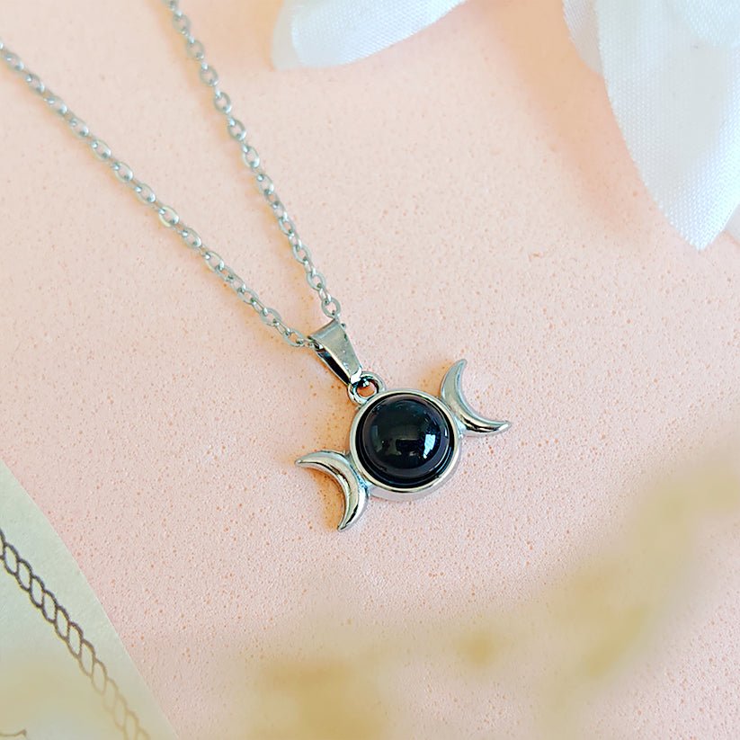 Collar Hécate Ónix - Acero Inoxidable