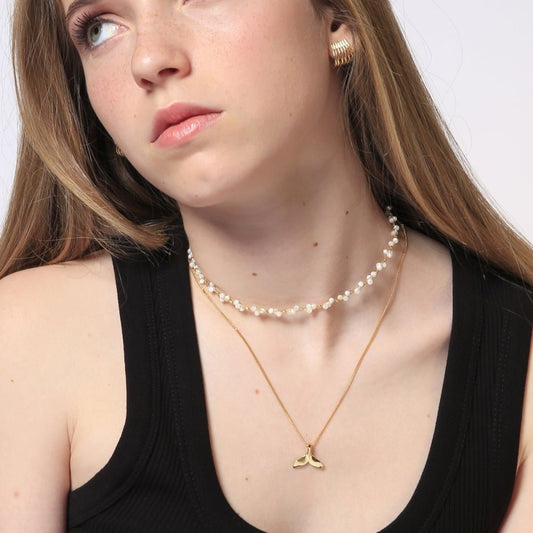 Collar 'Nicole' de Piedra de Luna - Gold