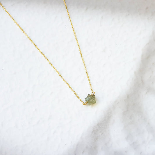 Collar Stella Labradorita - Baño de Oro 18K