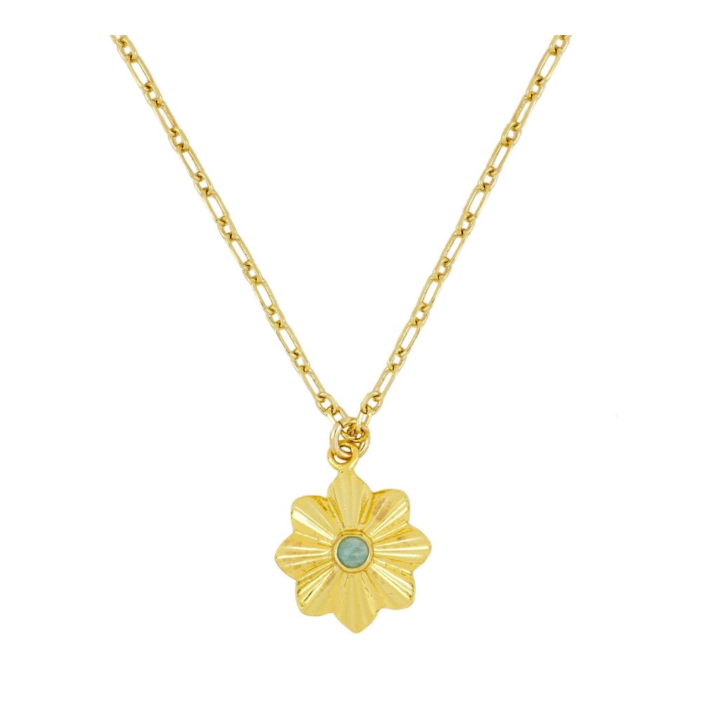 Gargantilla 'Hana' de Amazonita con cuentas y detalles en plata, joya elegante y natural para complementar diferentes estilos.