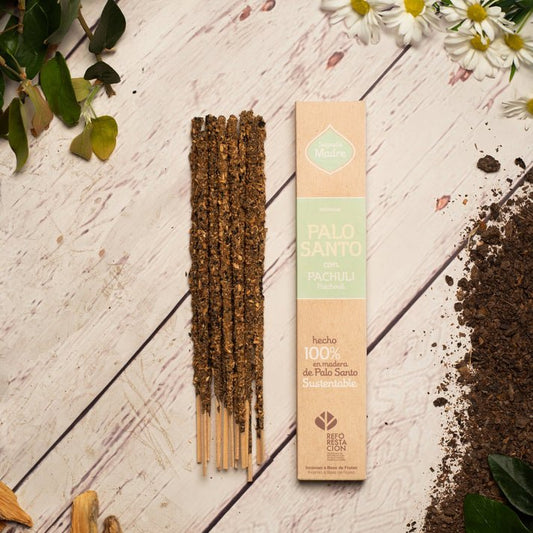 Incienso Palo Santo con Pachuli Sagrada Madre - Sensaido