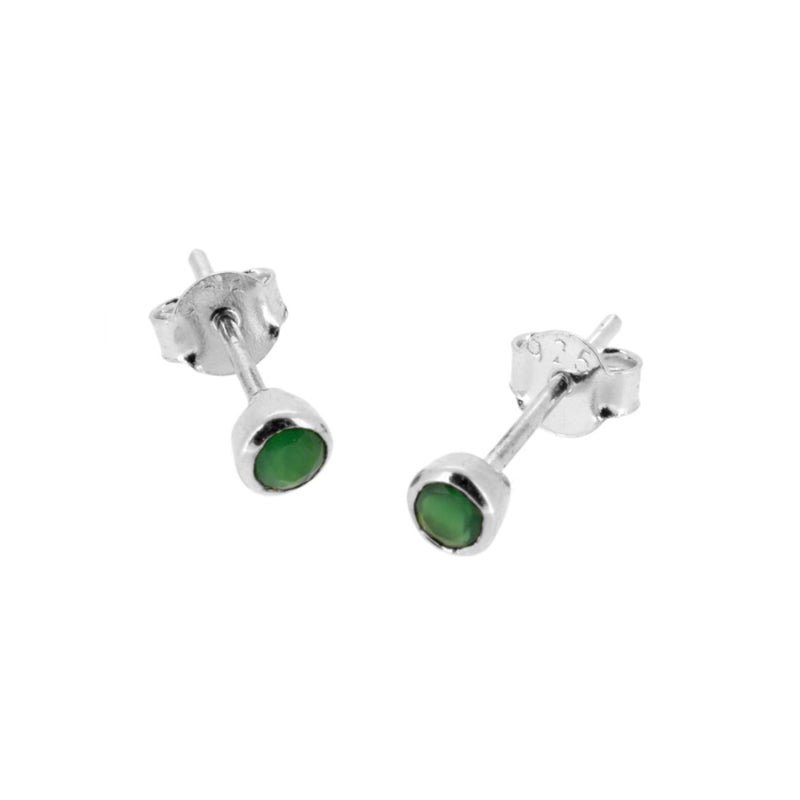 Pendientes 'Alexandra' de Calcedonia Verde - Sensaido
