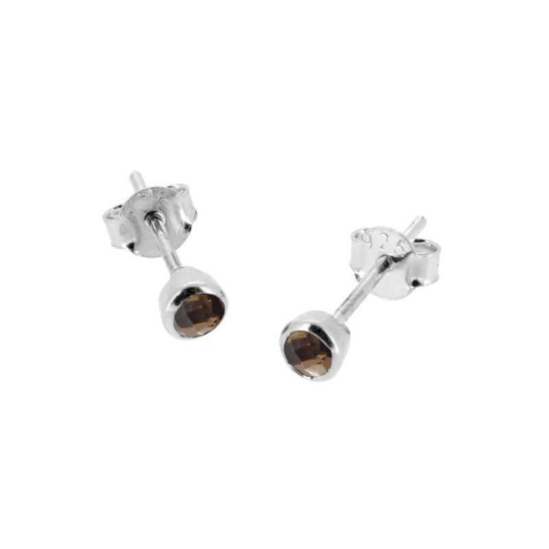 Pendientes 'Alexandra' de Cuarzo Ahumado