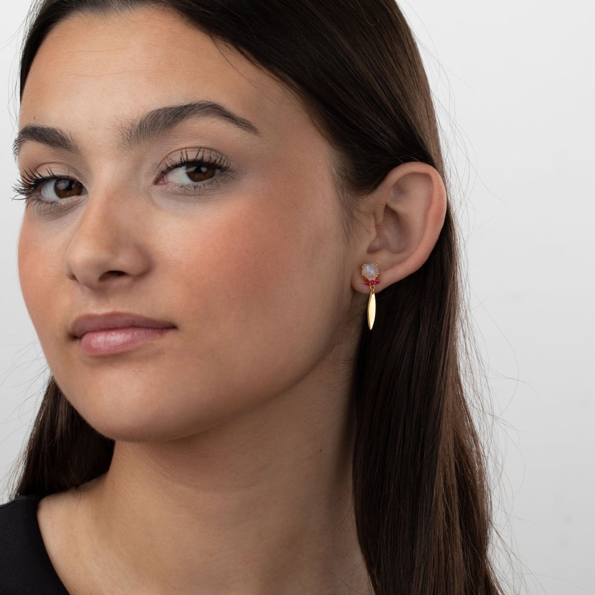 Pendientes 'Calipso' - Piedra de Luna