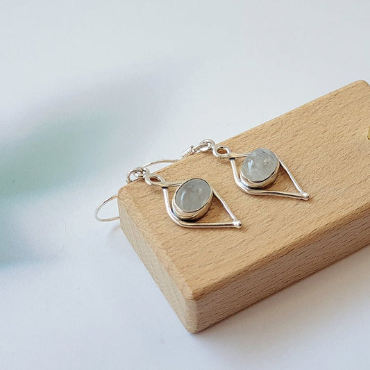 Pendientes Eleos Piedra de Luna y Plata de Ley 925