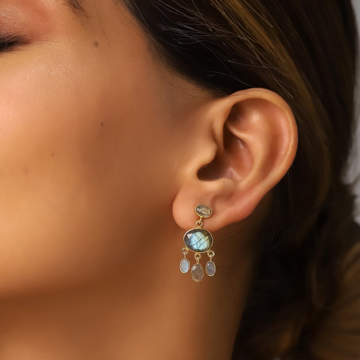 Pendientes 'Freya' - Labradorita