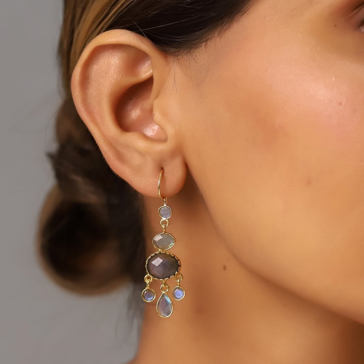 Pendientes 'Kishar ' - Labradorita