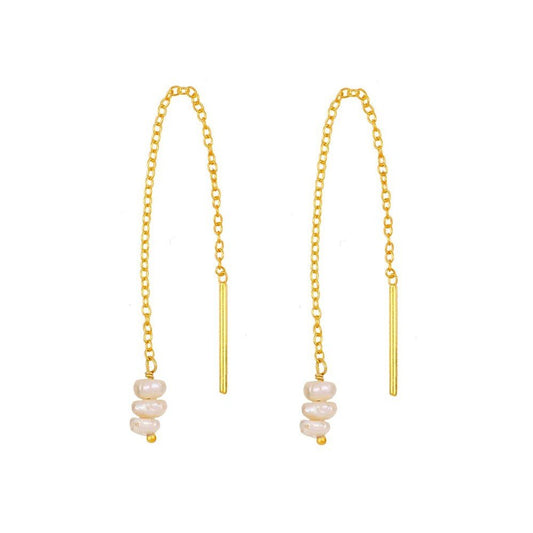 Pendientes Largos de Perlas