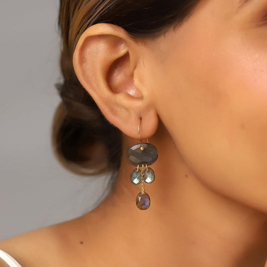 Pendientes 'Ninsun' - Labradorita