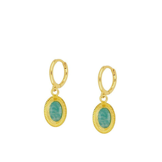 Pendientes 'Ovale' de Amazonita