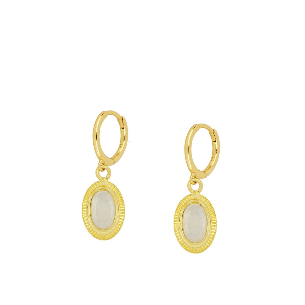 Pendientes 'Ovale' de Piedra de Luna