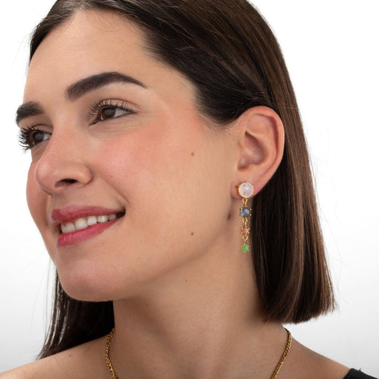 Pendientes 'Verbeia' - Bronce & Baño de Oro 18K