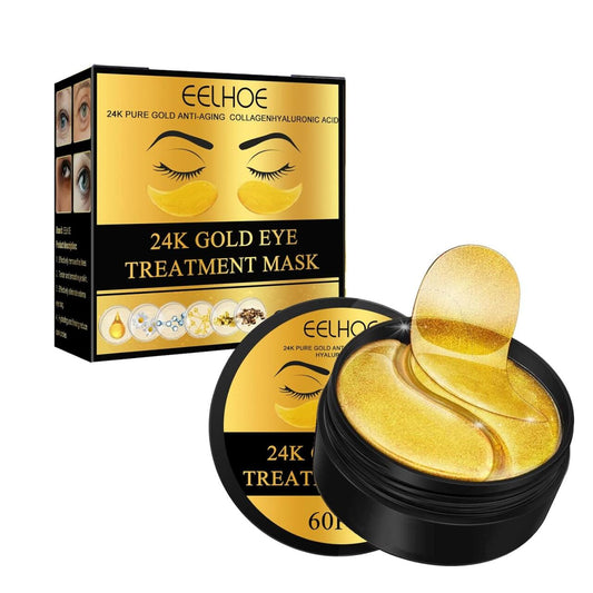 EELHOE Parches de Oro 24K – Tratamiento de Lujo para Ojeras e Hinchazón 👁️💛 60 Pcs