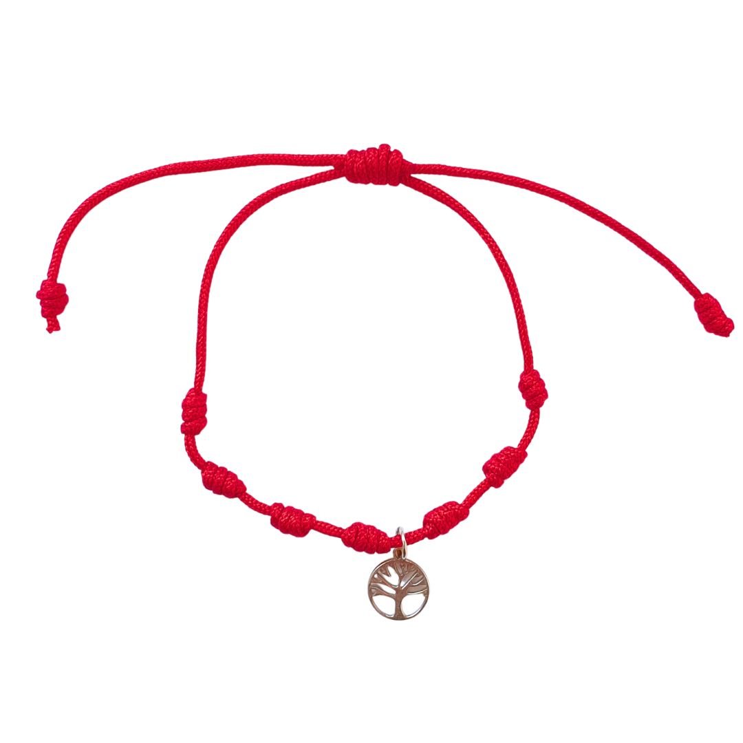 Pulsera 7 Nudos con Arbol de la Vida S925