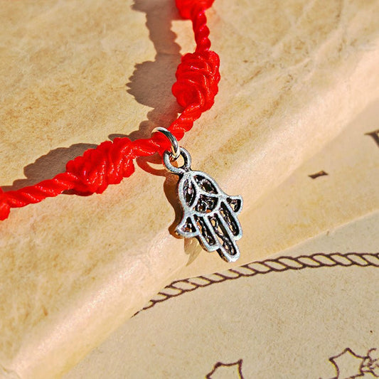 Pulsera 7 Nudos con Mano de Fátima S925