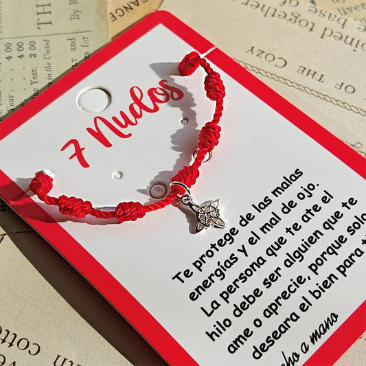 Pulsera 7 Nudos con Nudo de bruja S925