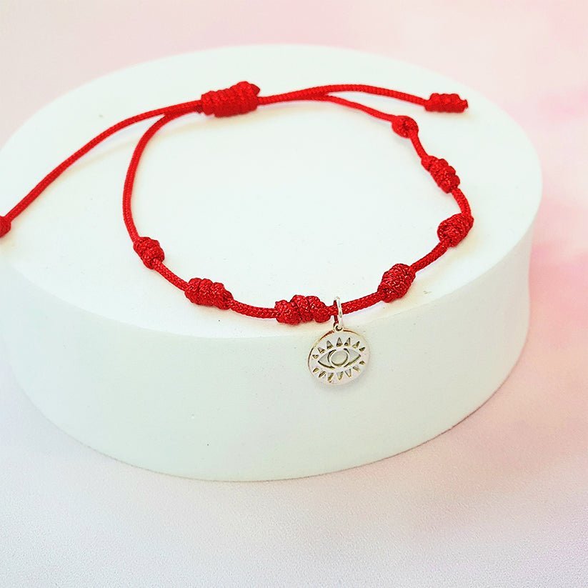Pulsera 7 Nudos con Ojo Turco S925