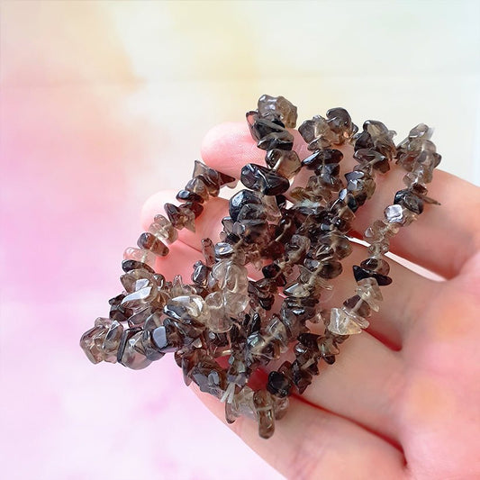 Pulsera chip de Cuarzo Ahumado