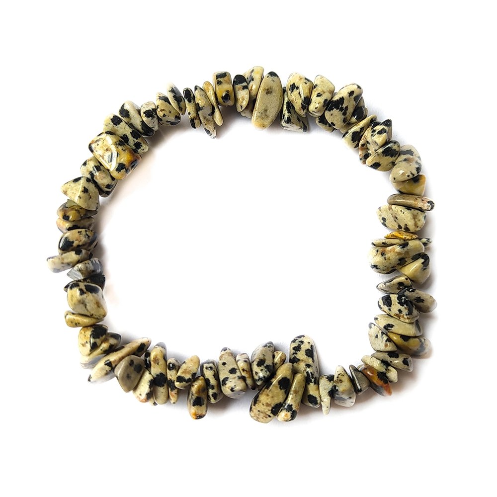 Pulsera Chip de Jaspe Dálmata