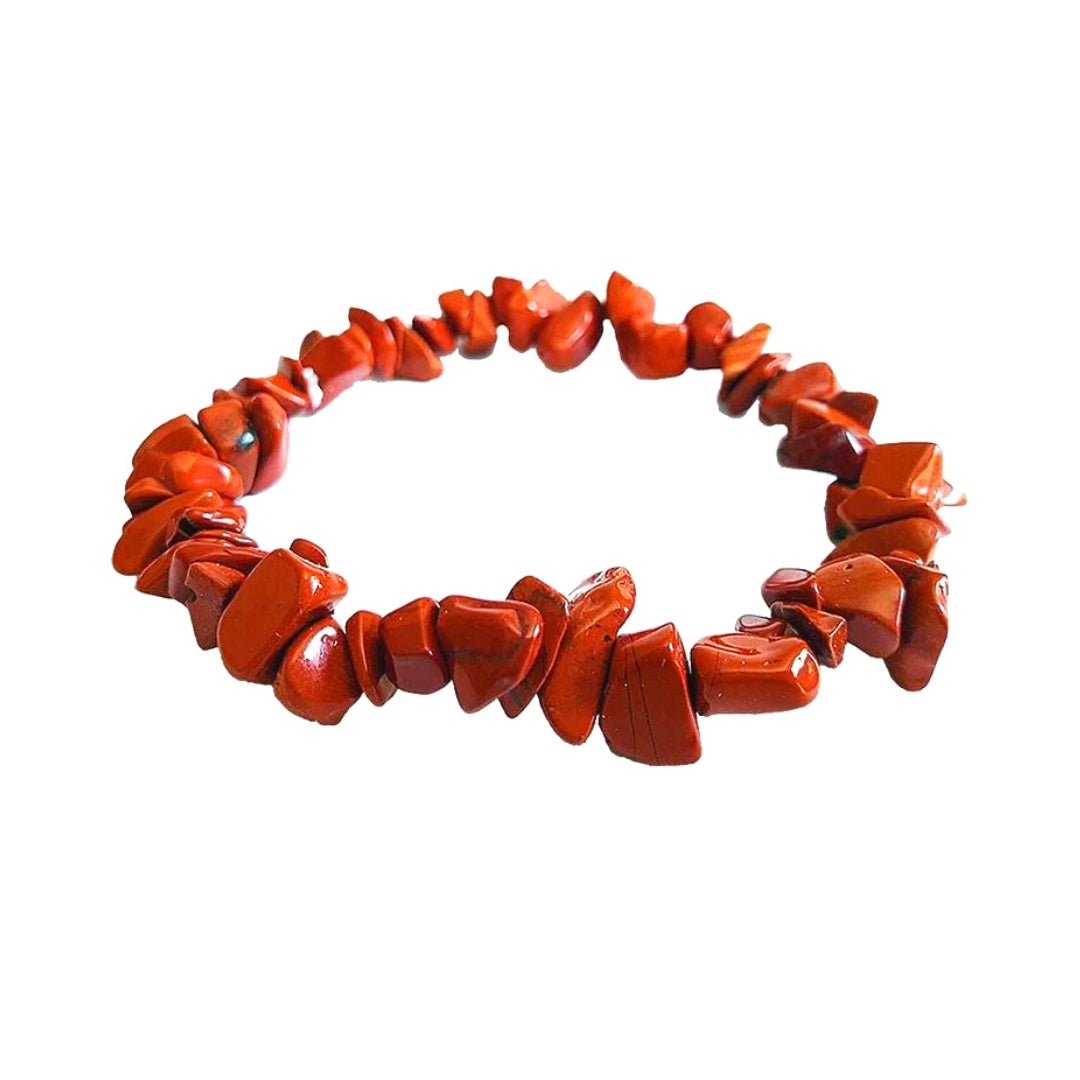 Pulsera Chip de Jaspe Rojo