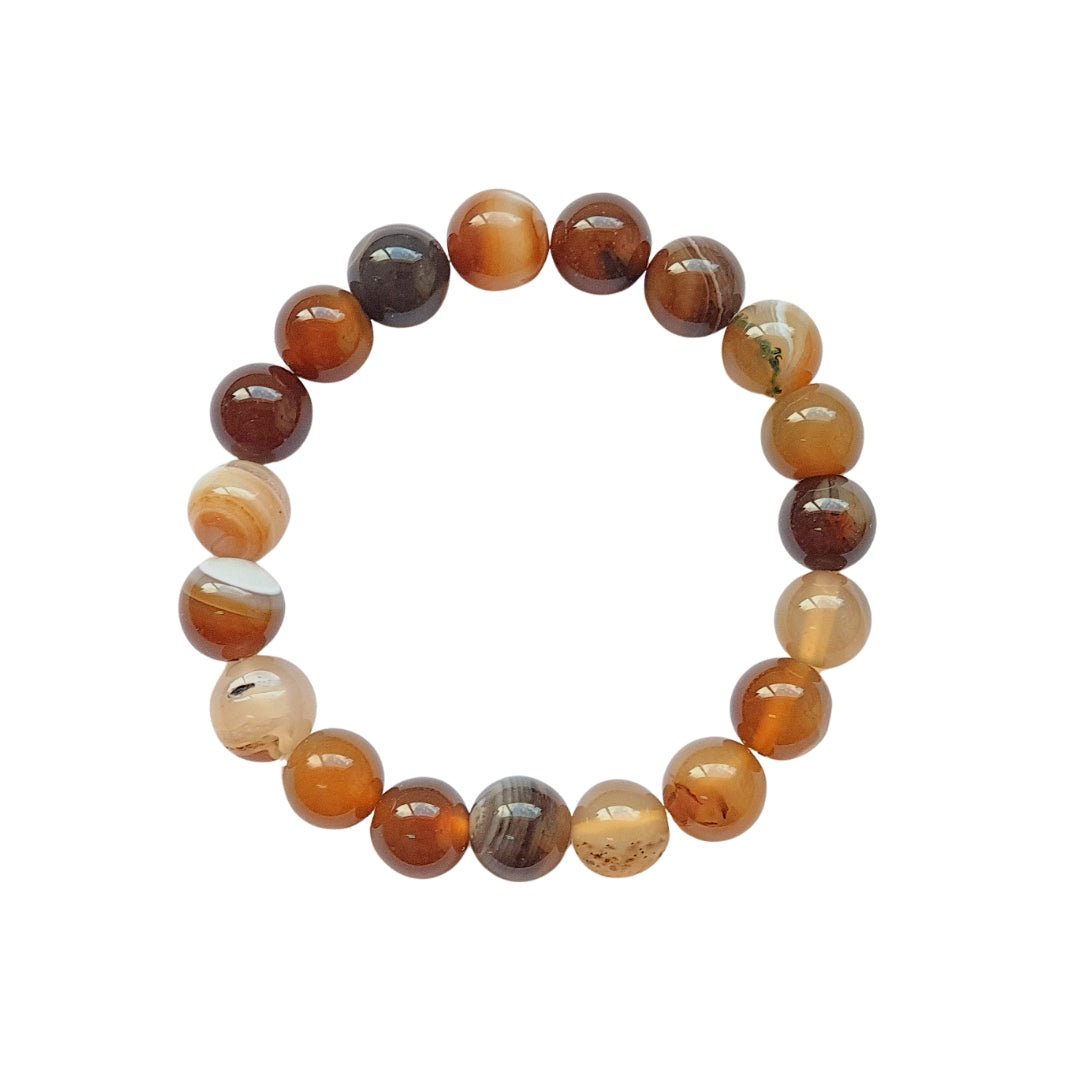 Pulsera de Ágata Botswana Bola Lisa