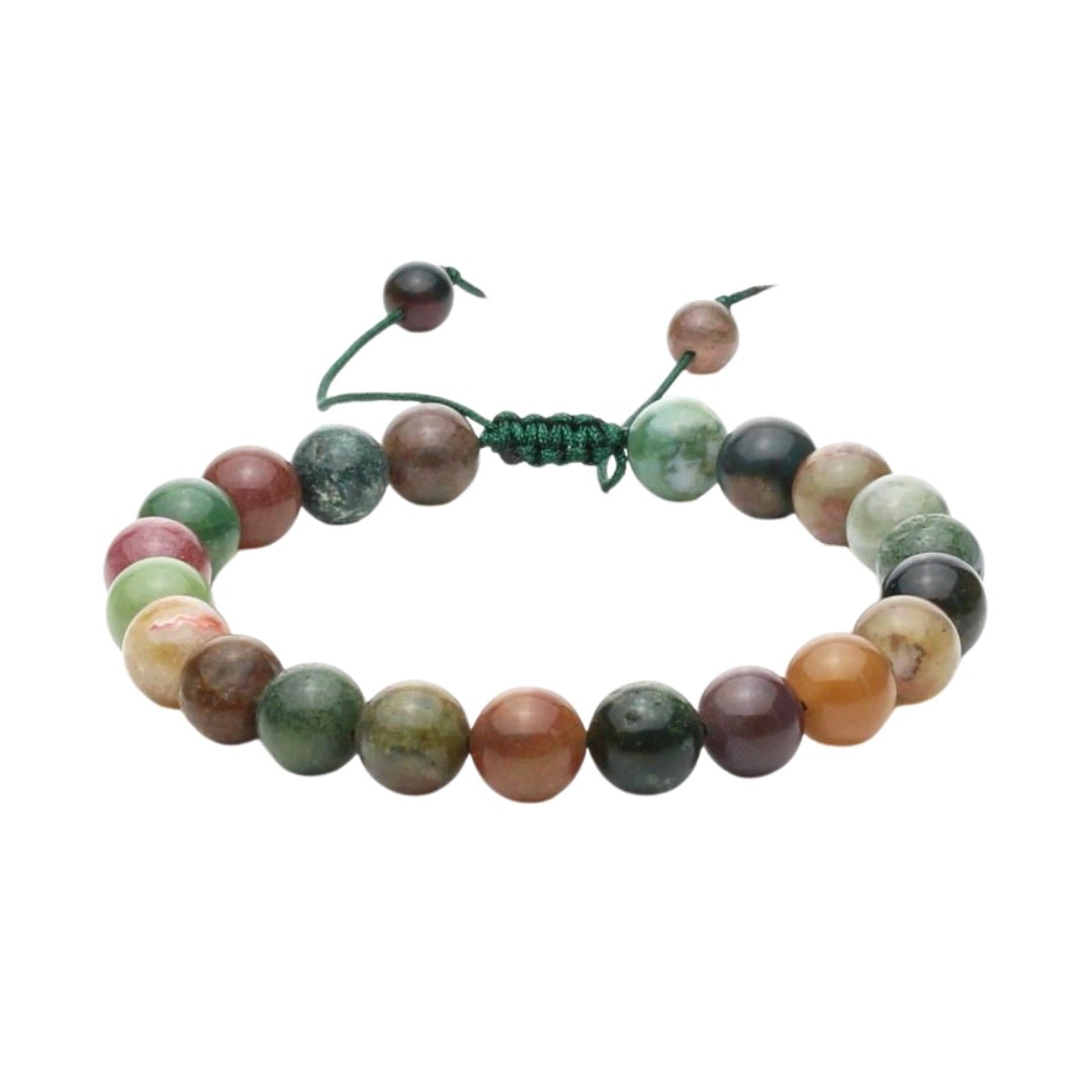 Pulsera de Ágata India con Nudo Corredizo