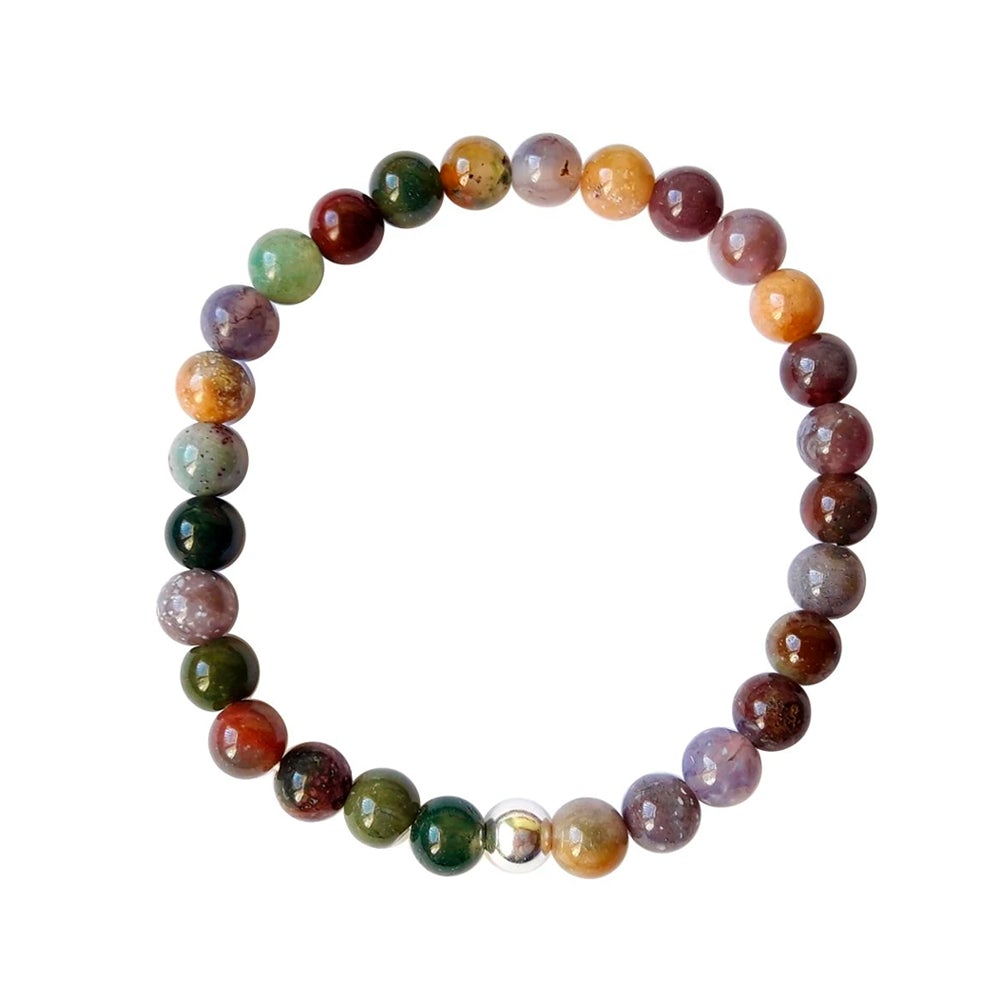 Pulsera de Ágata India y Plata