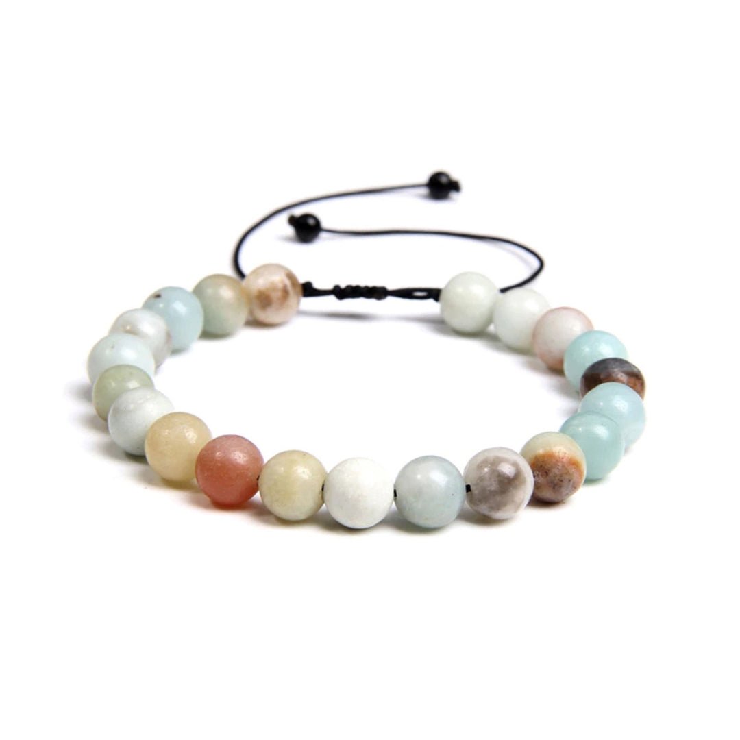 Pulsera de Amazonita con Nudo Corredizo