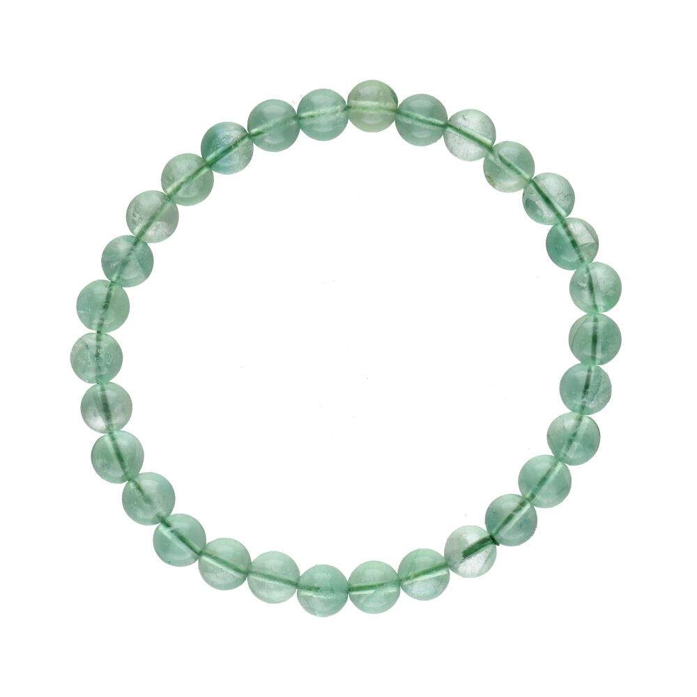 Pulsera de Fluorita Verde Bola Lisa