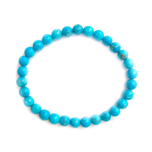 Pulsera de Howlita Azul Bola Lisa