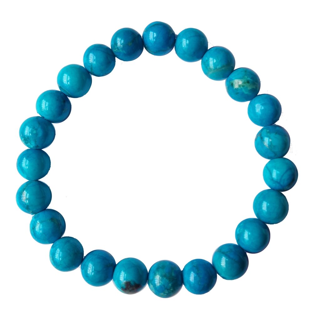 Pulsera de Howlita Azul Bola Lisa